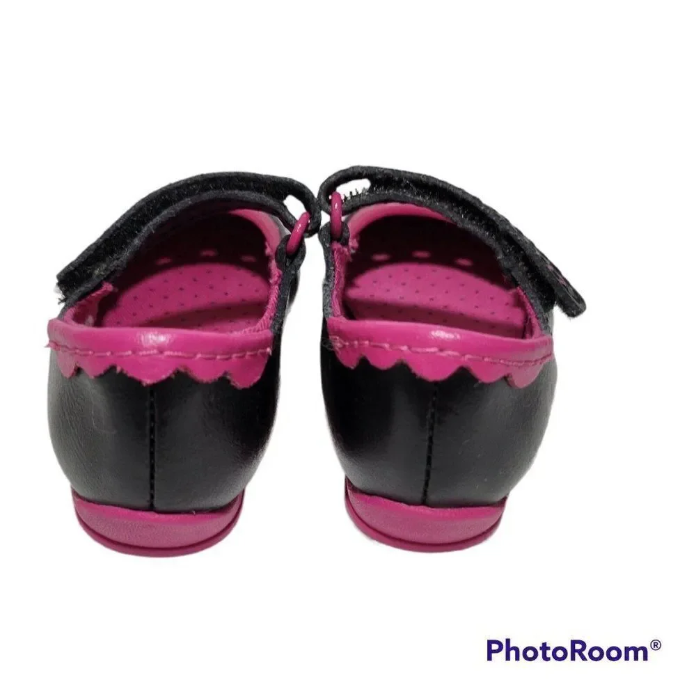 Crocs Toddler Shoes Girls Size C4 Mackenzie Mary Jane Black Magenta Pink Purple‎